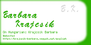 barbara krajcsik business card